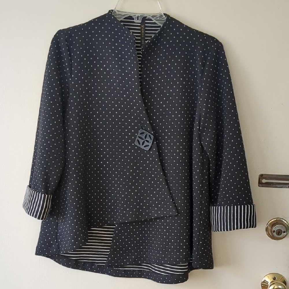 IC by Connie K Chic Black & White Blazer, Size S